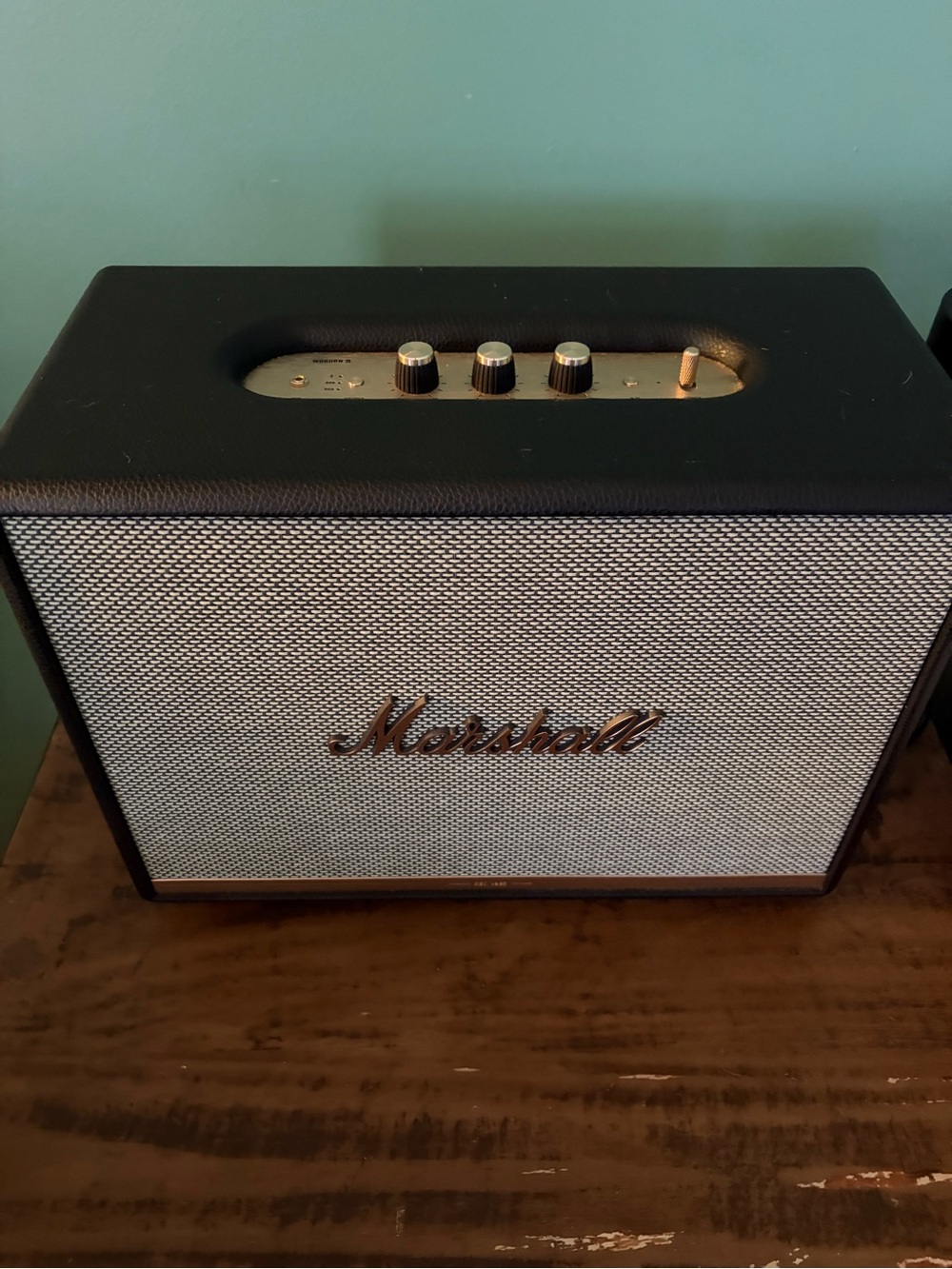 Marshall Retro-Style Portable Speaker in Black and Silver